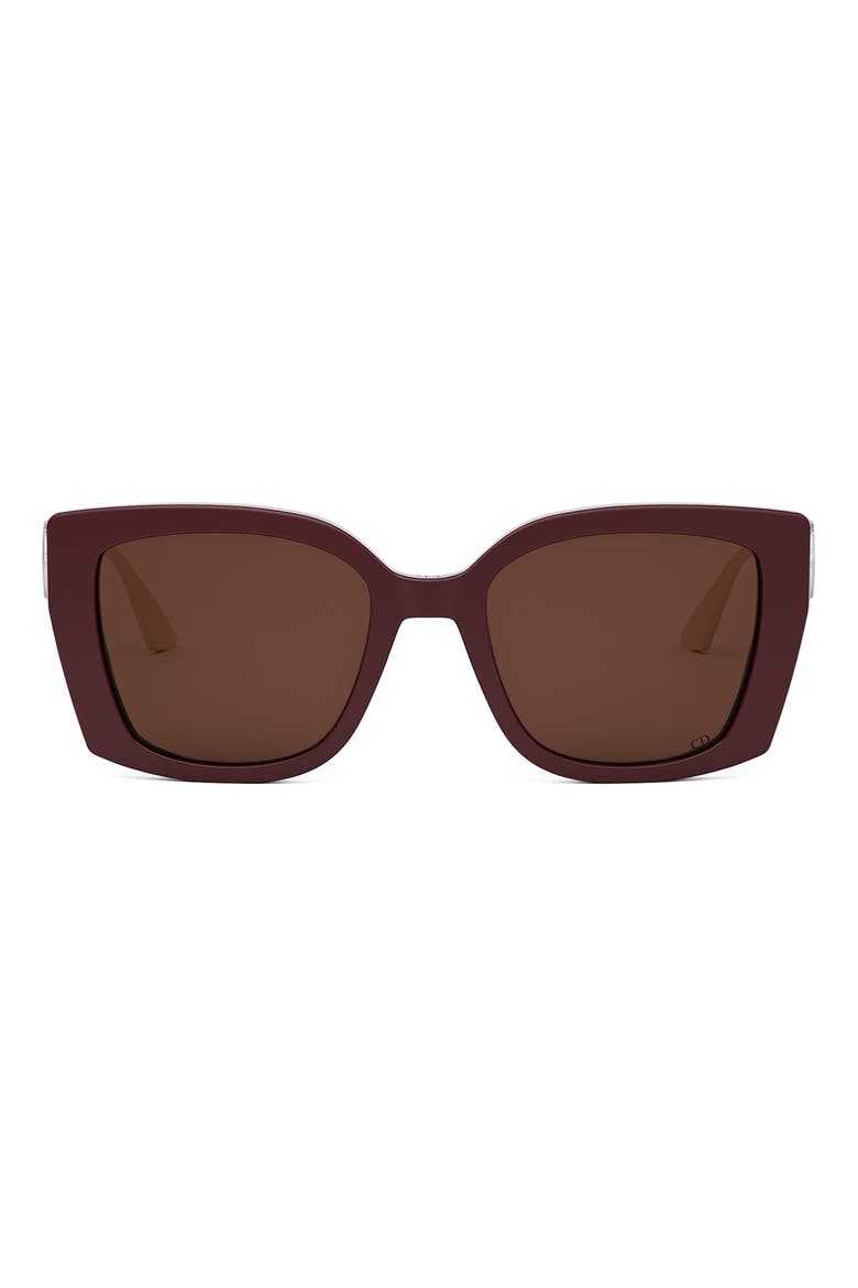 30Montaigne S13I 53mm Square Sunglasses, Main, color, SHINY BORDEAUX / BORDEAUX