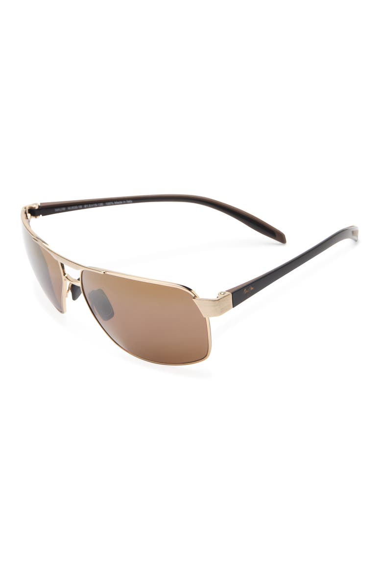 Polarized Navigator Sunglasses, Alternate, color, GOLD BLACK BRONZE