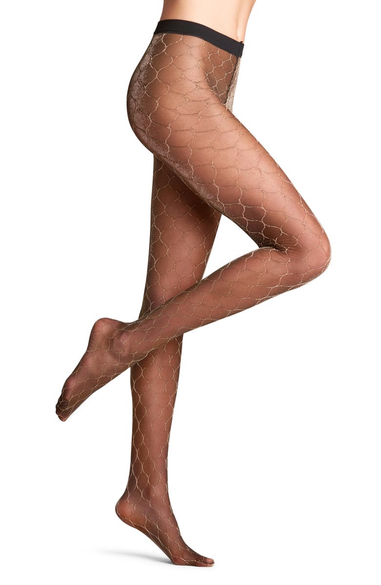 Falke Fascination Metallic Tights, Main, color, 