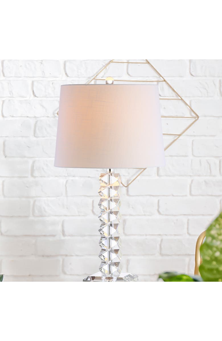 JONATHAN Y Julia Crystal LED Table Lamp, Main, color, Clear