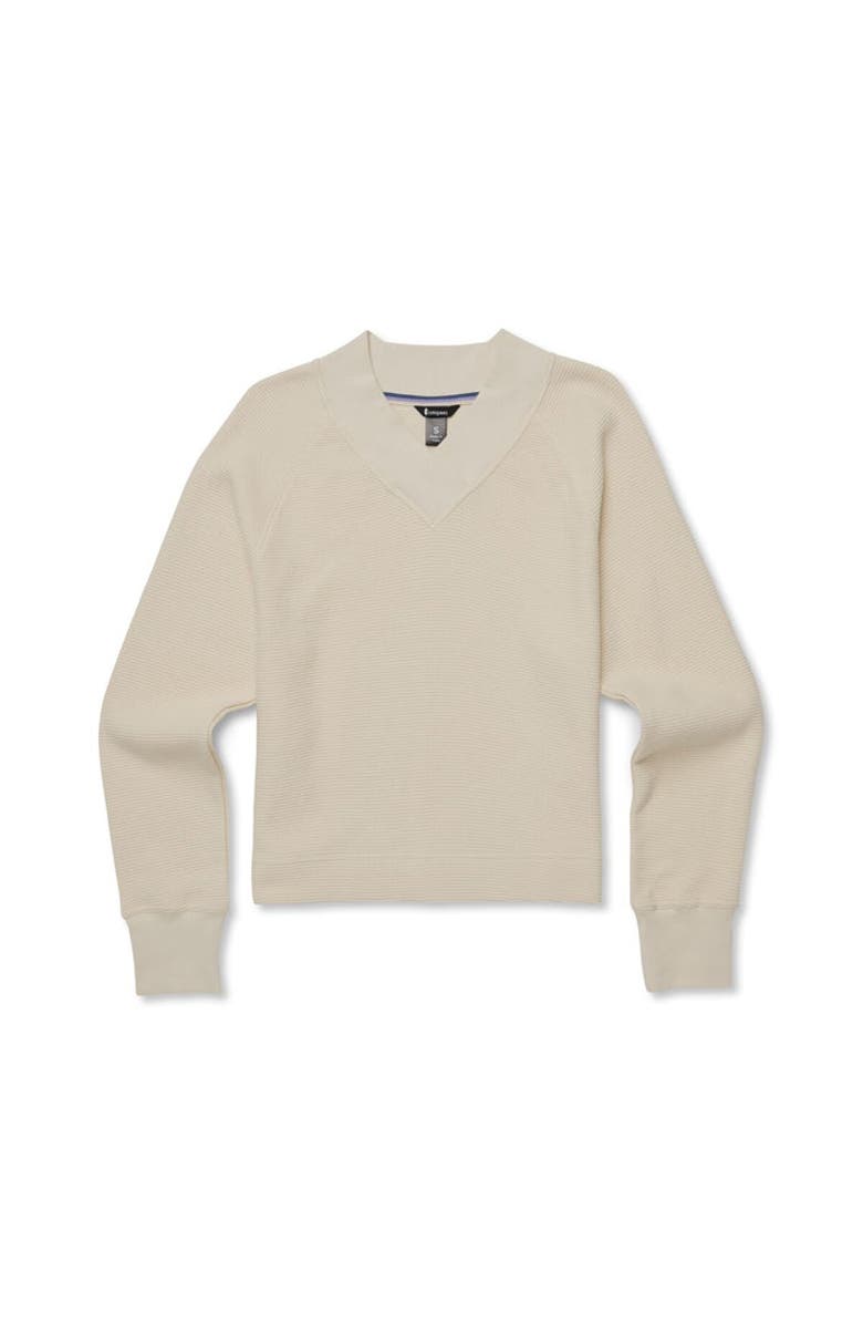 Cotopaxi Atajo Long-Sleeve Waffle V-Neck - Women's, Alternate, color, Cream