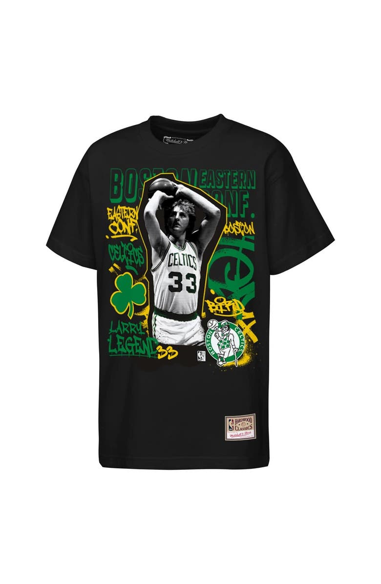 Mitchell & Ness Youth Mitchell & Ness Larry Bird Black Boston Celtics Star Moment T-Shirt, Main, color, Black
