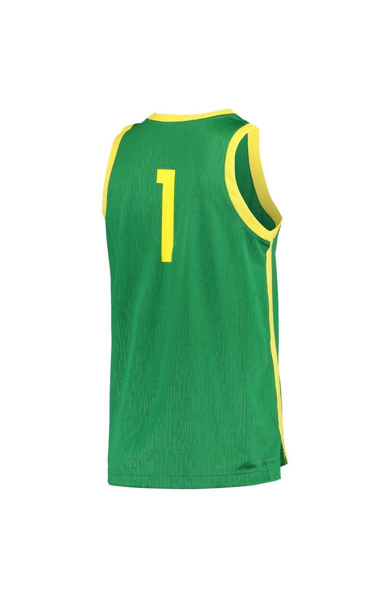 Nike Men's Nike #1 Green Oregon Ducks Replica Basketball Jersey, Alternate, color, Green