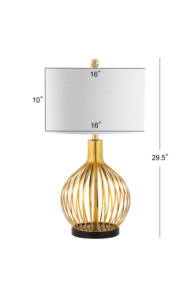 JONATHAN Y Baird 29.5" LED Metal Table Lamp, Gold leaf, Alternate, color, 