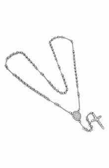 Men's Stainless Steel Rosary Necklace
