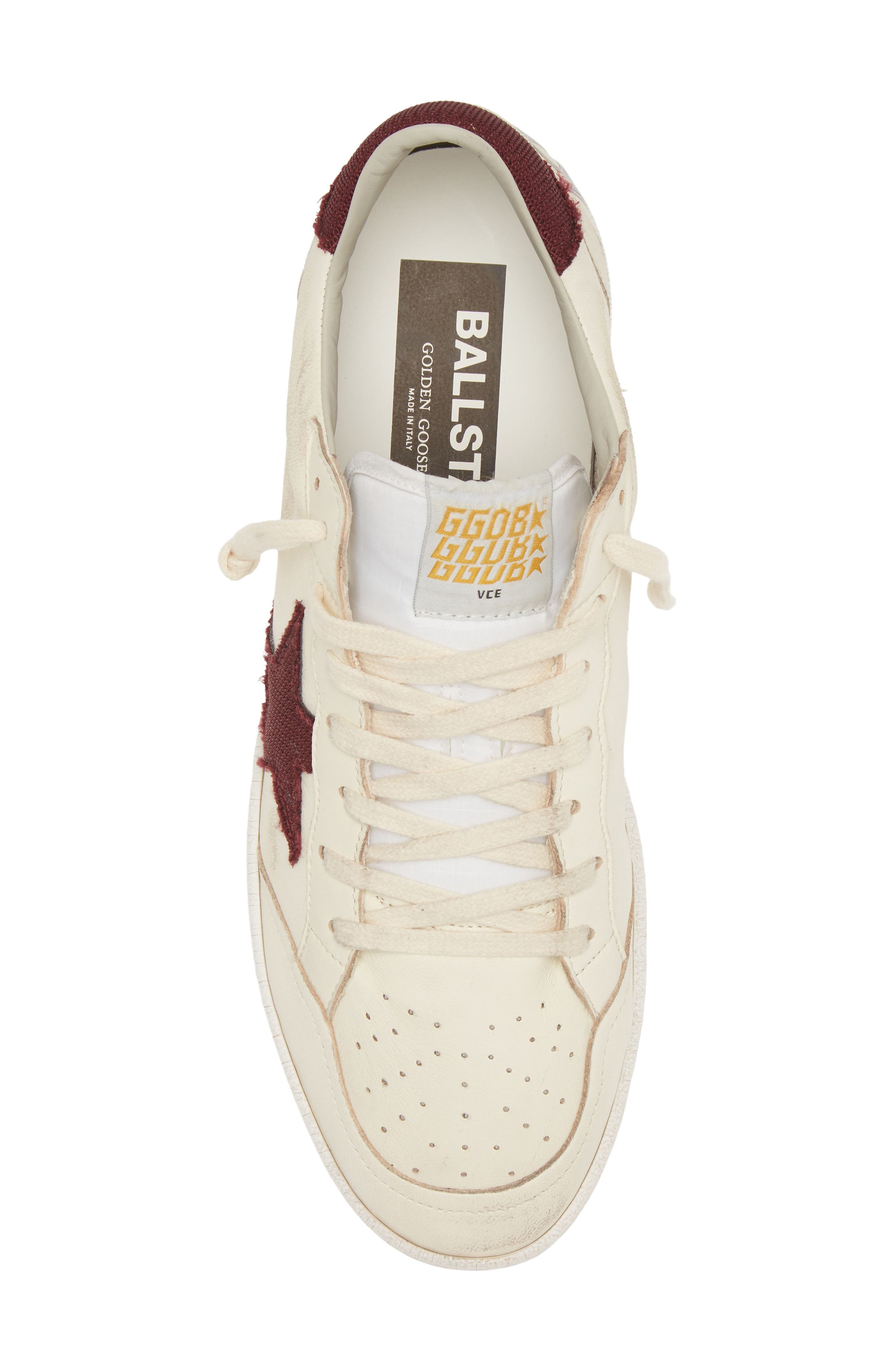 Golden Goose Ball Star Low Top Sneaker, Alternate, color, Beige/ Bordeaux 15520