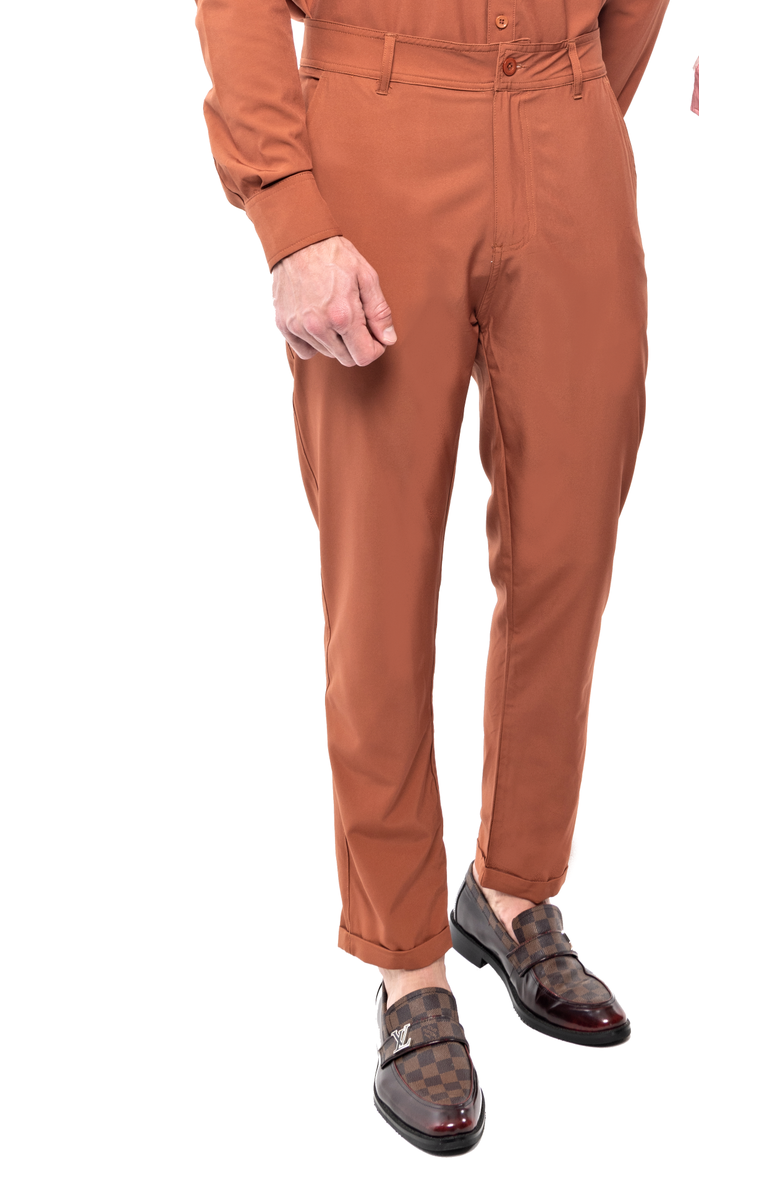 Dai Moda Men's Autumn rust Pants, Main, color, Rust