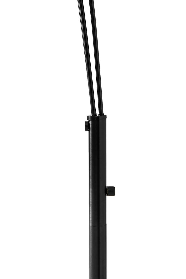 Trilage 84" Adjustable Tall LED Floor Lamp with 3 Fabric Drum Shades, Bulbs Included, Alternate, color, BLACK