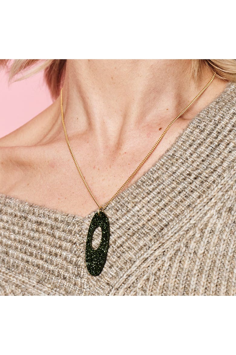 Hepworth Pendant - Forest Green Glitter, Alternate, color, Forest Green Glitter