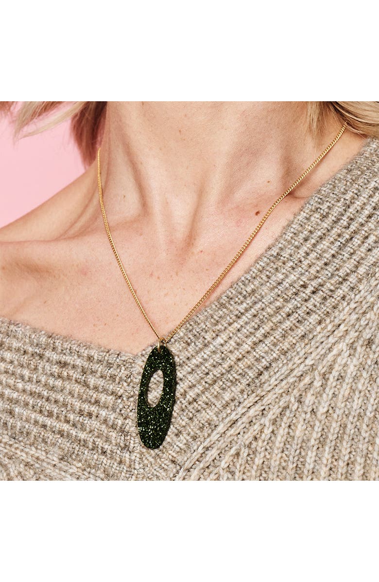 Toolally Hepworth Pendant - Forest Green Glitter, Alternate, color, Forest Green Glitter