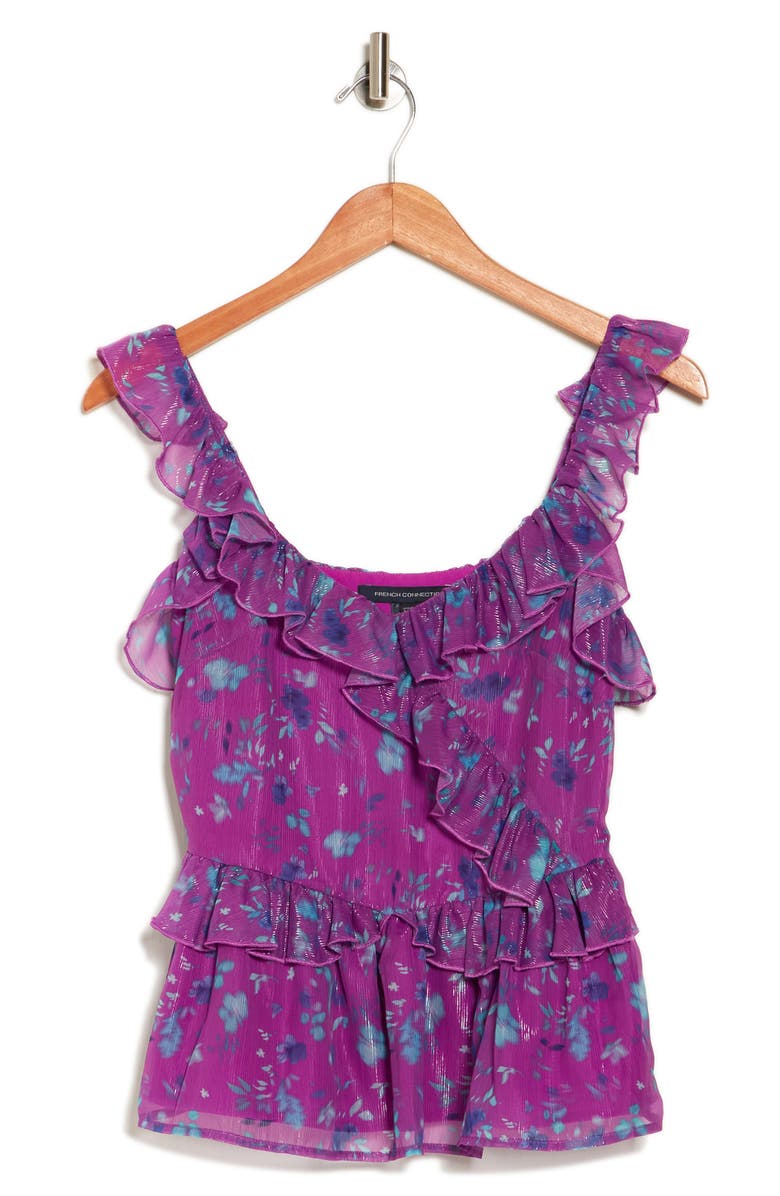 French Connection Aden Bai Ruffle Sleeveless Top, Main, color, 