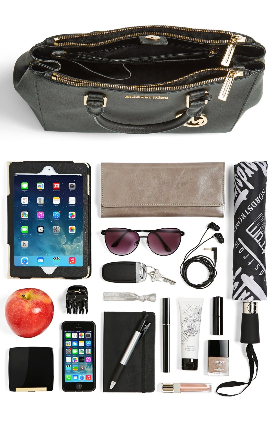 MICHAEL Michael Kors 'Medium Sutton' Saffiano Leather Tote, Alternate, color, 