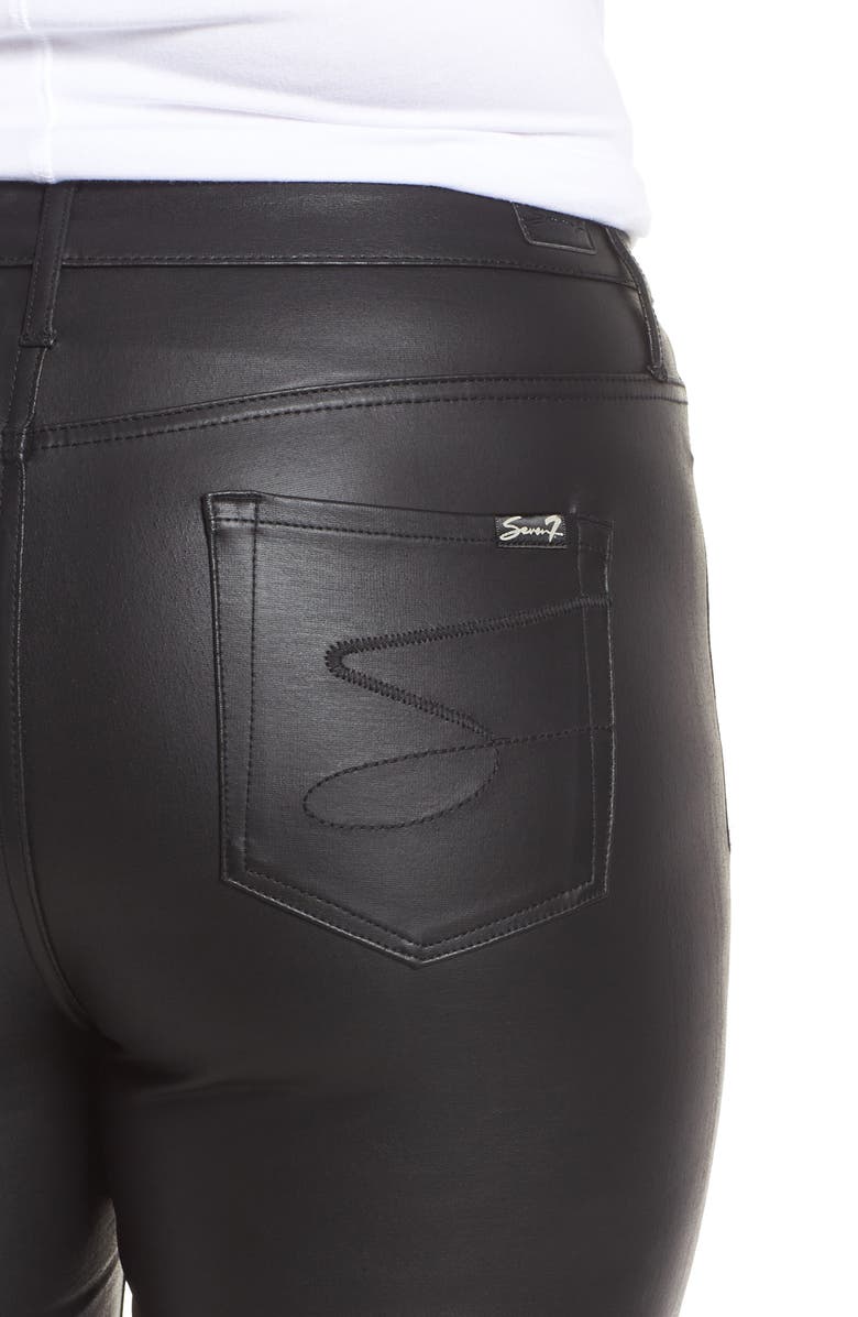 Seven7 Signature Skinny Crop Coated Jeans, Alternate, color,