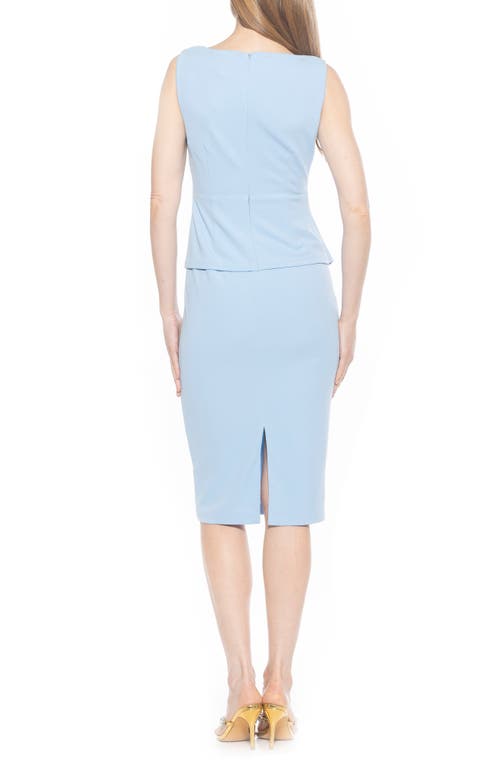 Alexia Admor Amora Boat Neck Sleeveless Sheath Dress In Halogen Blue