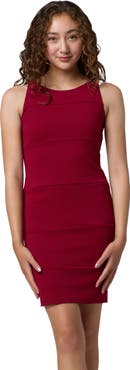 Un Deux Trois Panel Stretch Fitted Dress in Longer Length