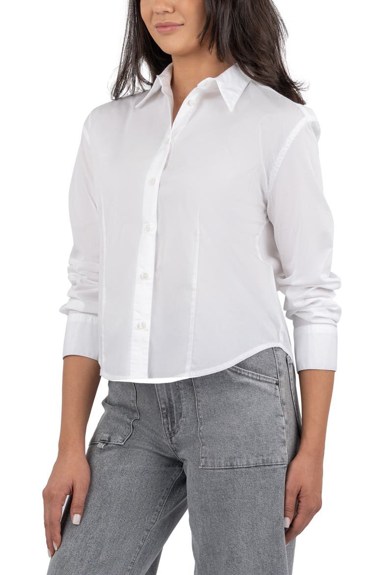 Milla Crop Shirt, Alternate, color, OPTIC WHITE