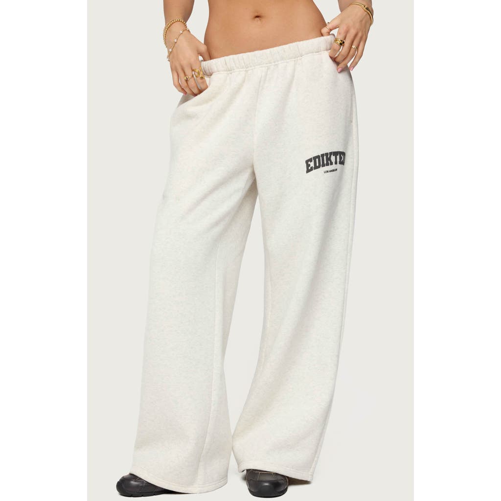 EDIKTED LA Sweatpants in Gray-Melange at Nordstrom, Size X-Small