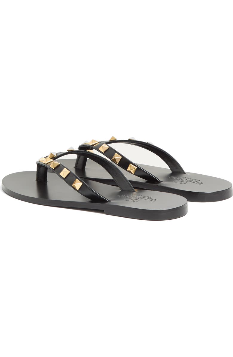 Valentino Rockstud Flip Flop, Alternate, color, Black
