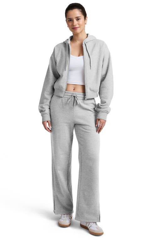 Beyond Yoga Luxefleece Zip-up Hoodie In Gray