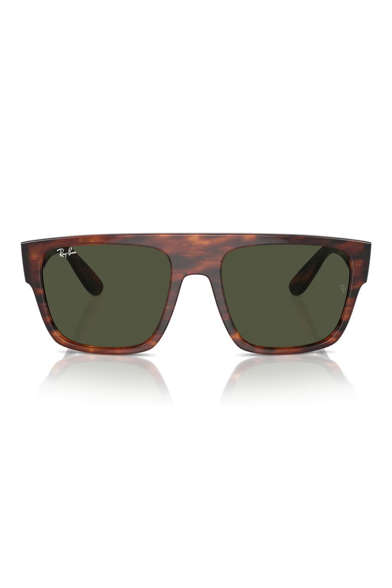 57mm Square Sunglasses, Main, color, STRIPED HAVA