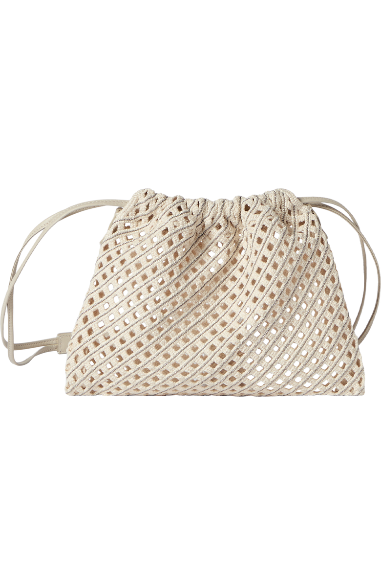Brunello Cucinelli Net BC Duo pouch bag, Main, color, Ivory