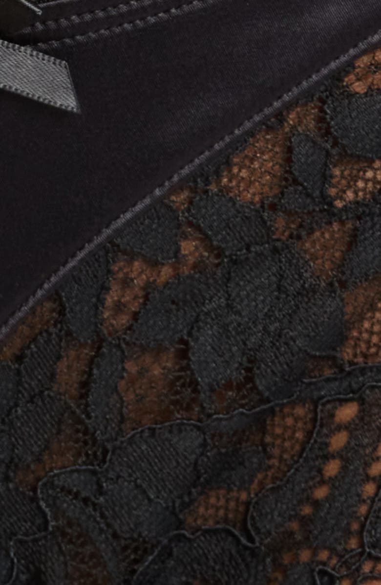 Hunkemöller Poppy Satin & Lace Brazilian Panties, Alternate, color, 