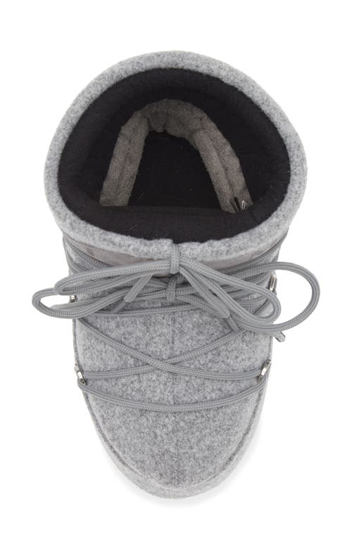 Moon Boot Womens Icon Low Lace-up Felt Snow Boots Grey
