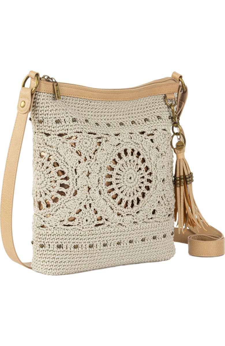The Sak Lucia Crossbody Leather Bag, Alternate, color, Natural Medallion