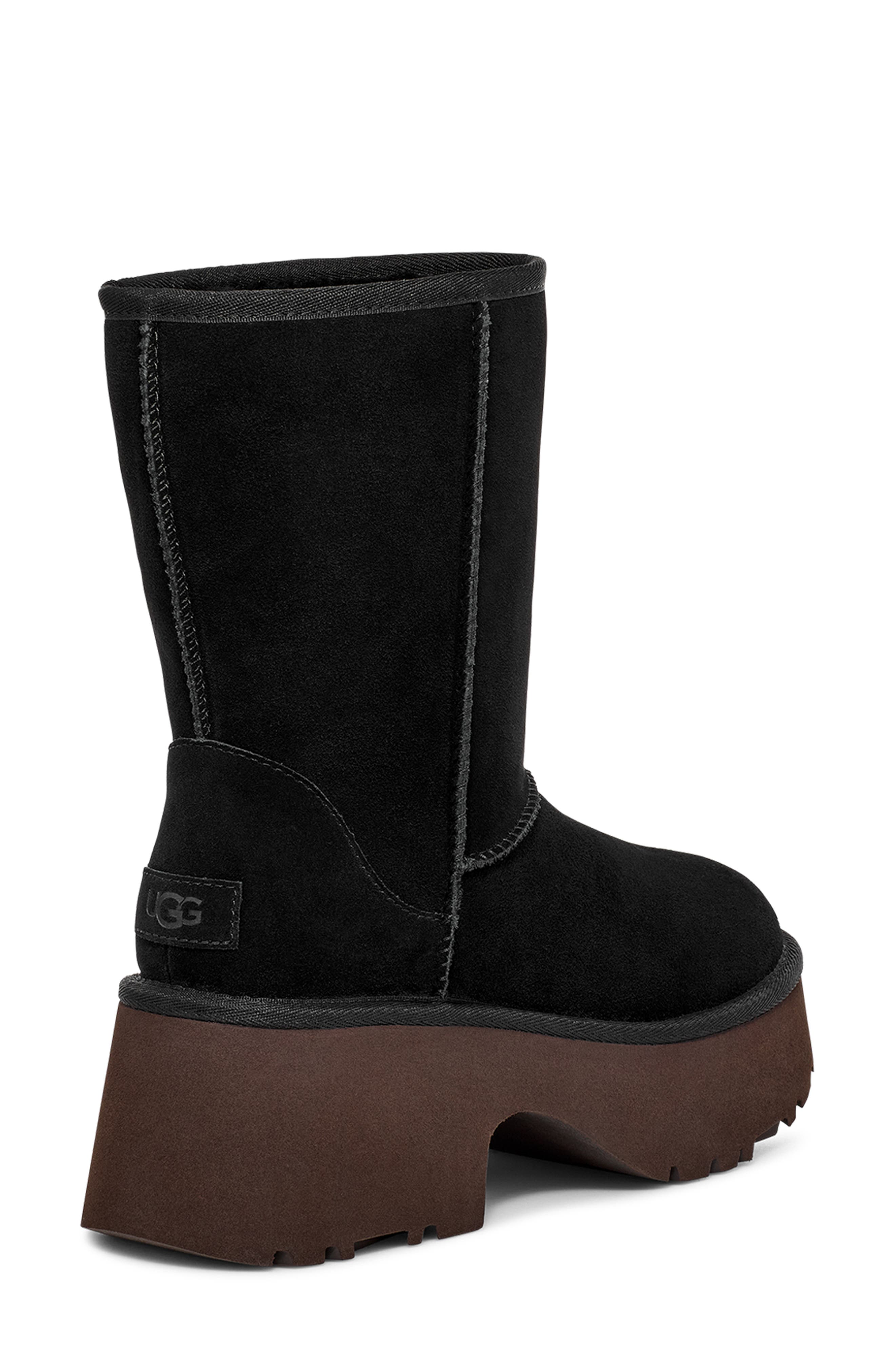 UGG<sup>®</sup> Classic New Heights Short Boot, Alternate, color, Black