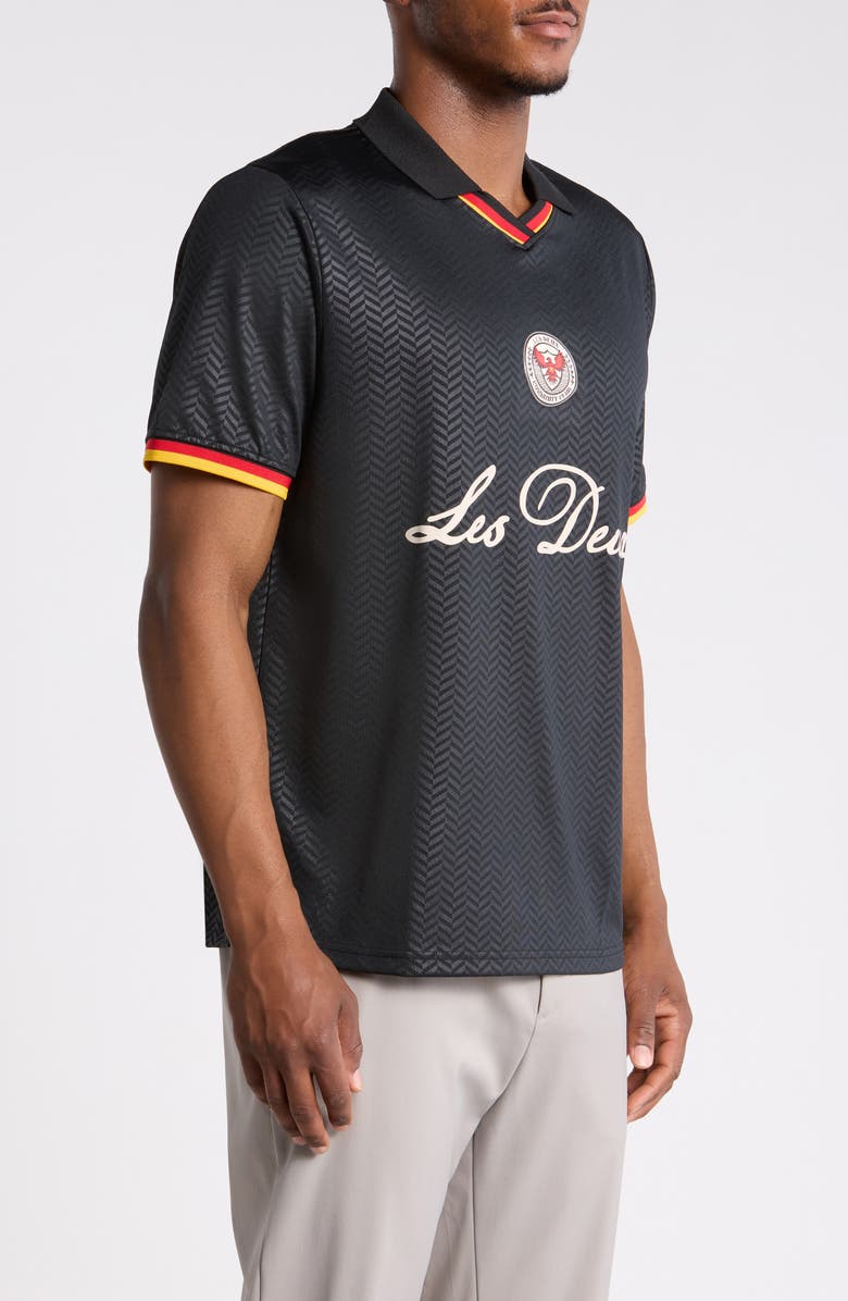 Les Deux Germany Football Jersey, Alternate, color, Black
