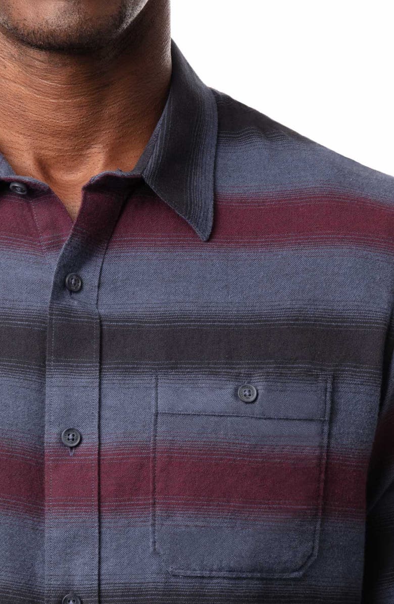 TravisMathew On & On Stripe Long Sleeve Cotton Polo, Alternate, color, 
