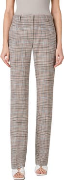 Akris punto Mikko Glen Plaid Wool Stretch Tricotine Pants