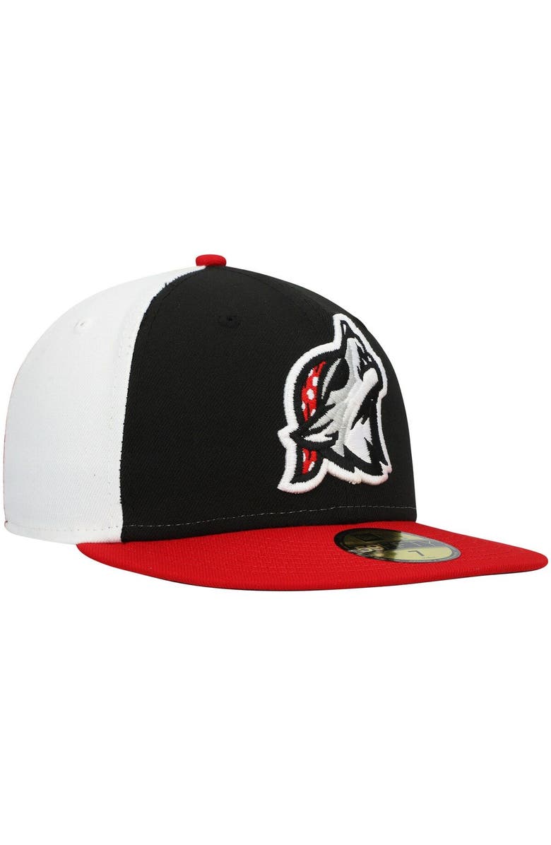 New Era Men's New Era Black Erie SeaWolves Authentic Collection Team Alternate 59FIFTY Fitted Hat, Alternate, color, 