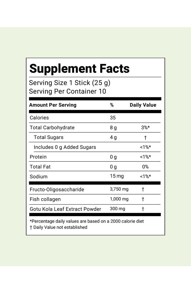 Foodology Coleology Collagen Centella Jelly 10 sticks, Alternate, color, Green