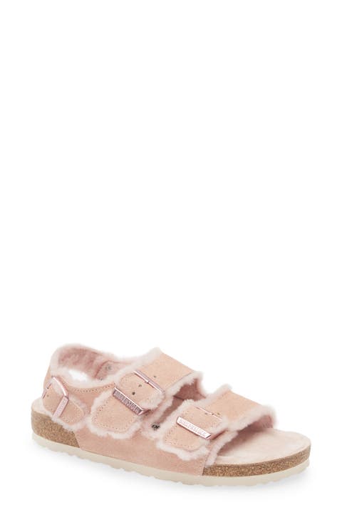 Milano Genuine Shearling Slingback Sandal (Women)