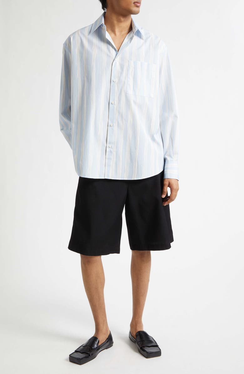 Jacquemus Le Short Camargue Virgin Wool Shorts, Alternate, color, Black