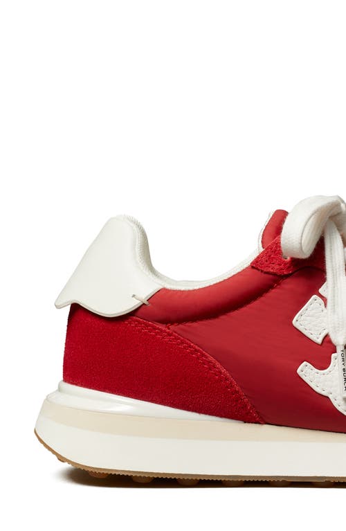 Shop Tory Burch Destiny Trainer Sneaker In Tory Red/tory Red/purity