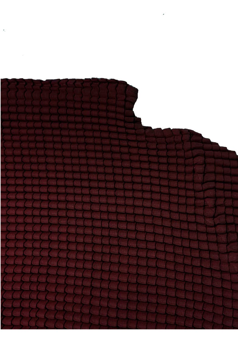 Ingrid Pleated Mock Neck Top, Alternate, color, Burgundy