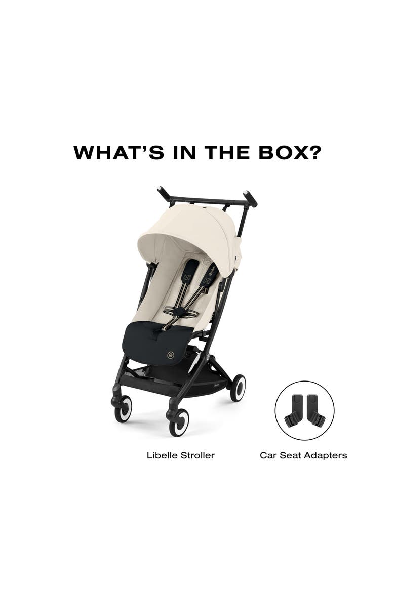 Libelle 2 Ultracompact Lightweight Travel Stroller, Alternate, color, CANVAS WHITE