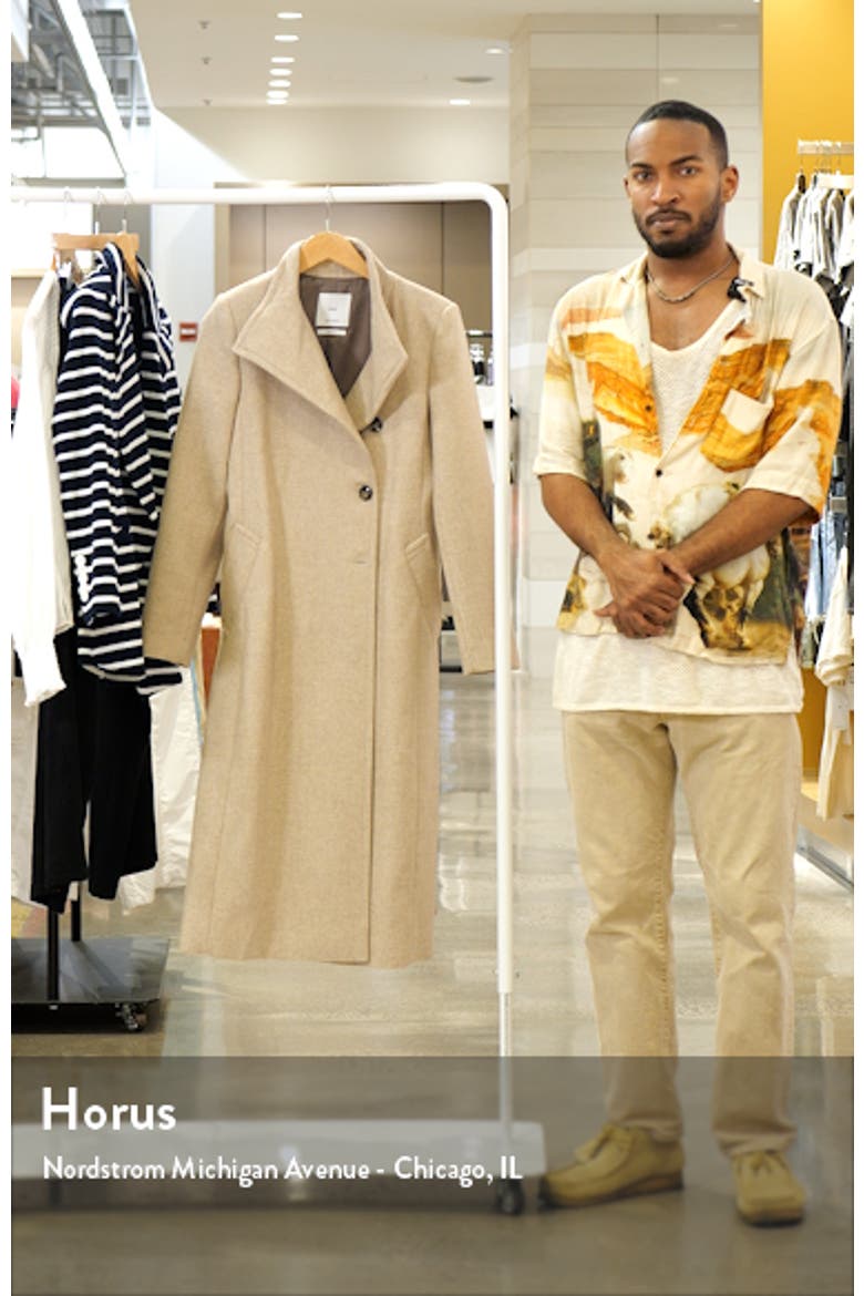 Longline Wool Blend Coat video