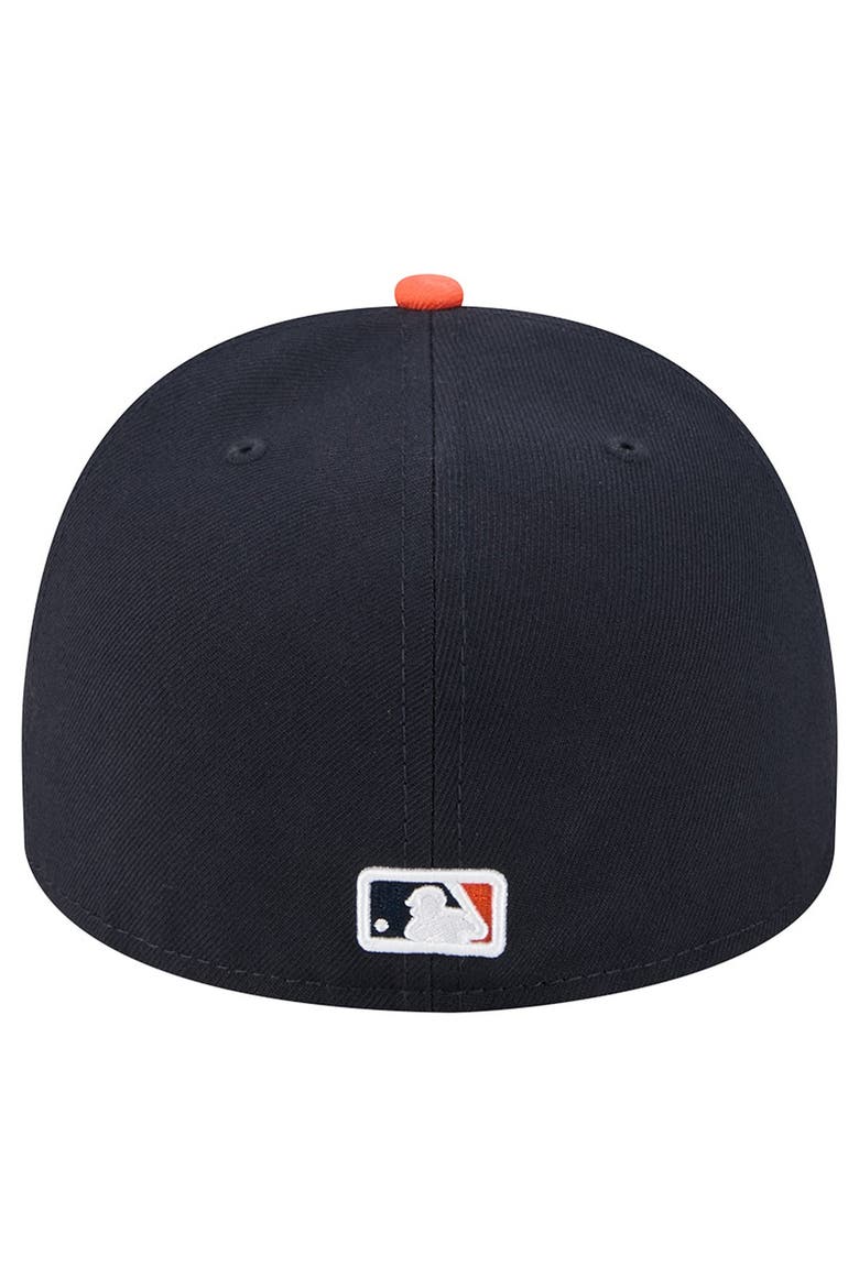 Men's New Era Navy/Orange Houston Astros Cartoon A-Frame 59FIFTY Fitted Hat, Alternate, color, Navy