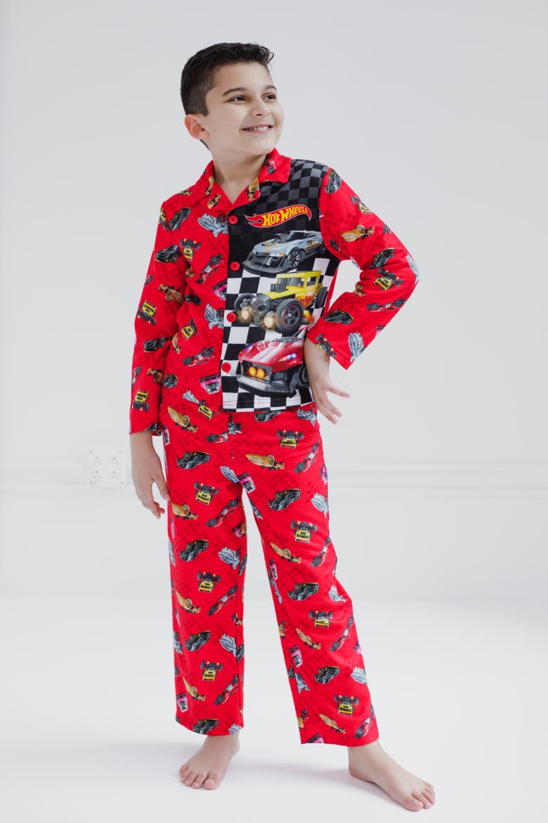 Racing 2-Piece Pajama Shirt and Pants Set, Alternate, color, Racing Red