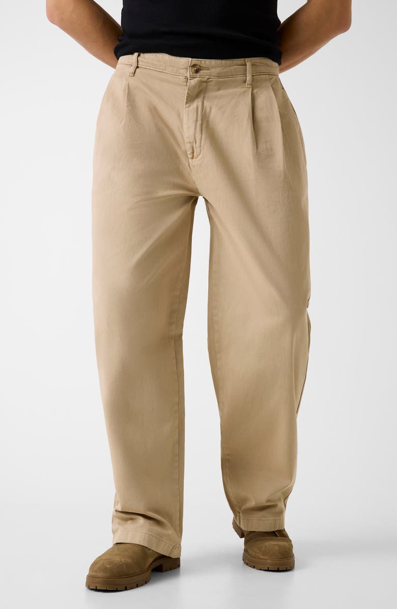 GUESS Pleated Baggy Jeans, Main, color, Open