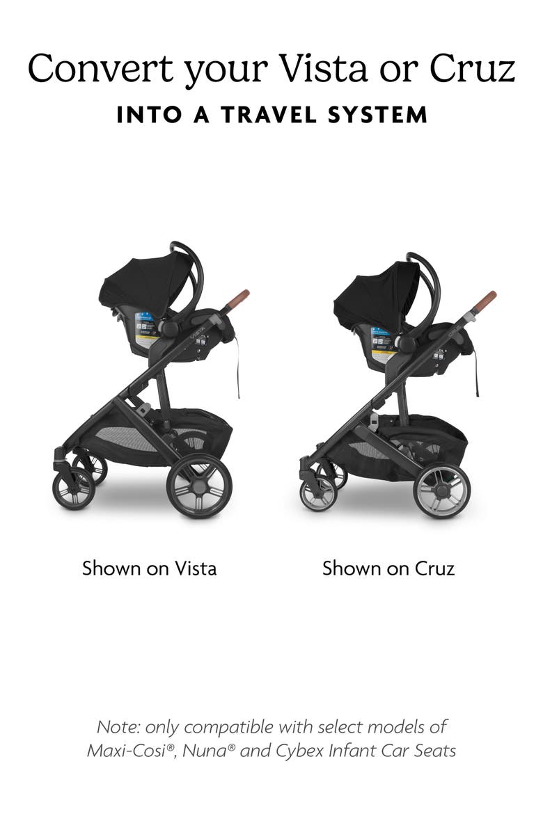 Vista & Cruz Car Seat Adapters for Maxi-Cosi, Nuna & Cybex, Alternate, color, BLACK