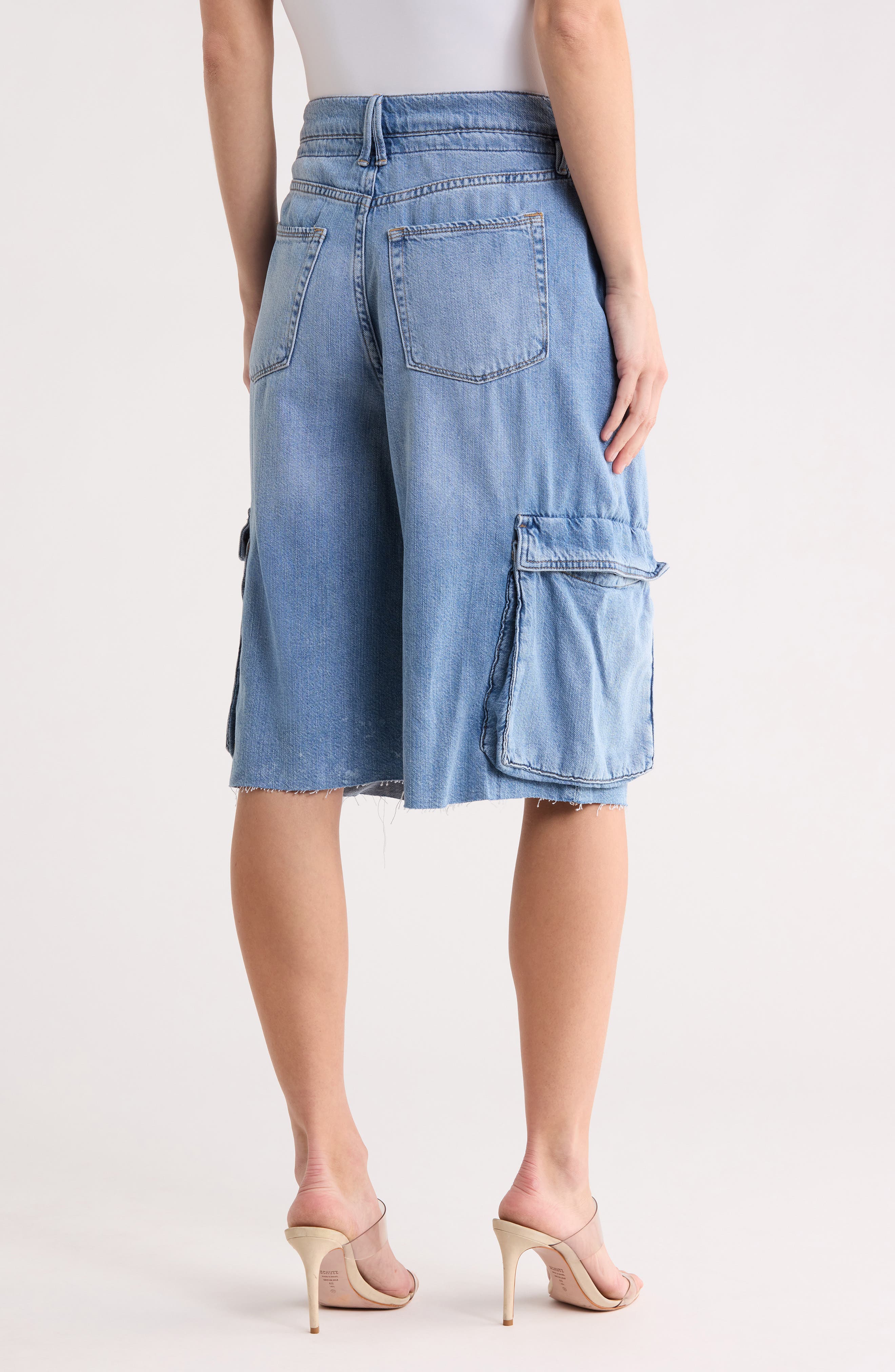 Denim Cargo Shorts - image 2