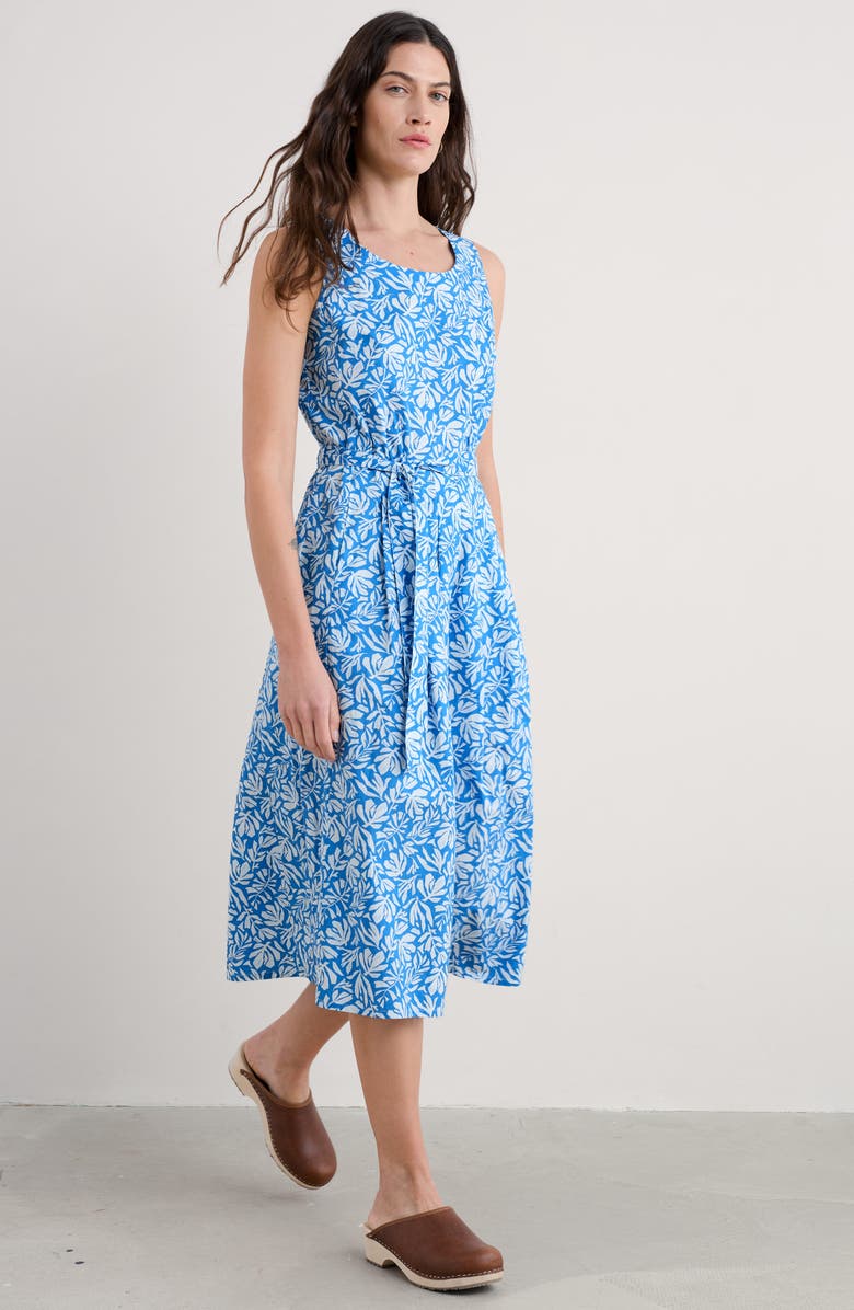Seasalt Cornwall Belle Sleeveless Fit & Flare Dress, Alternate, color, Cut Out Seaweed Clear Sky