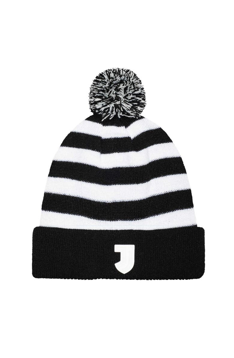 FAN INK Men's Black Juventus Casual Cuffed Knit Hat with Pom, Main, color, 