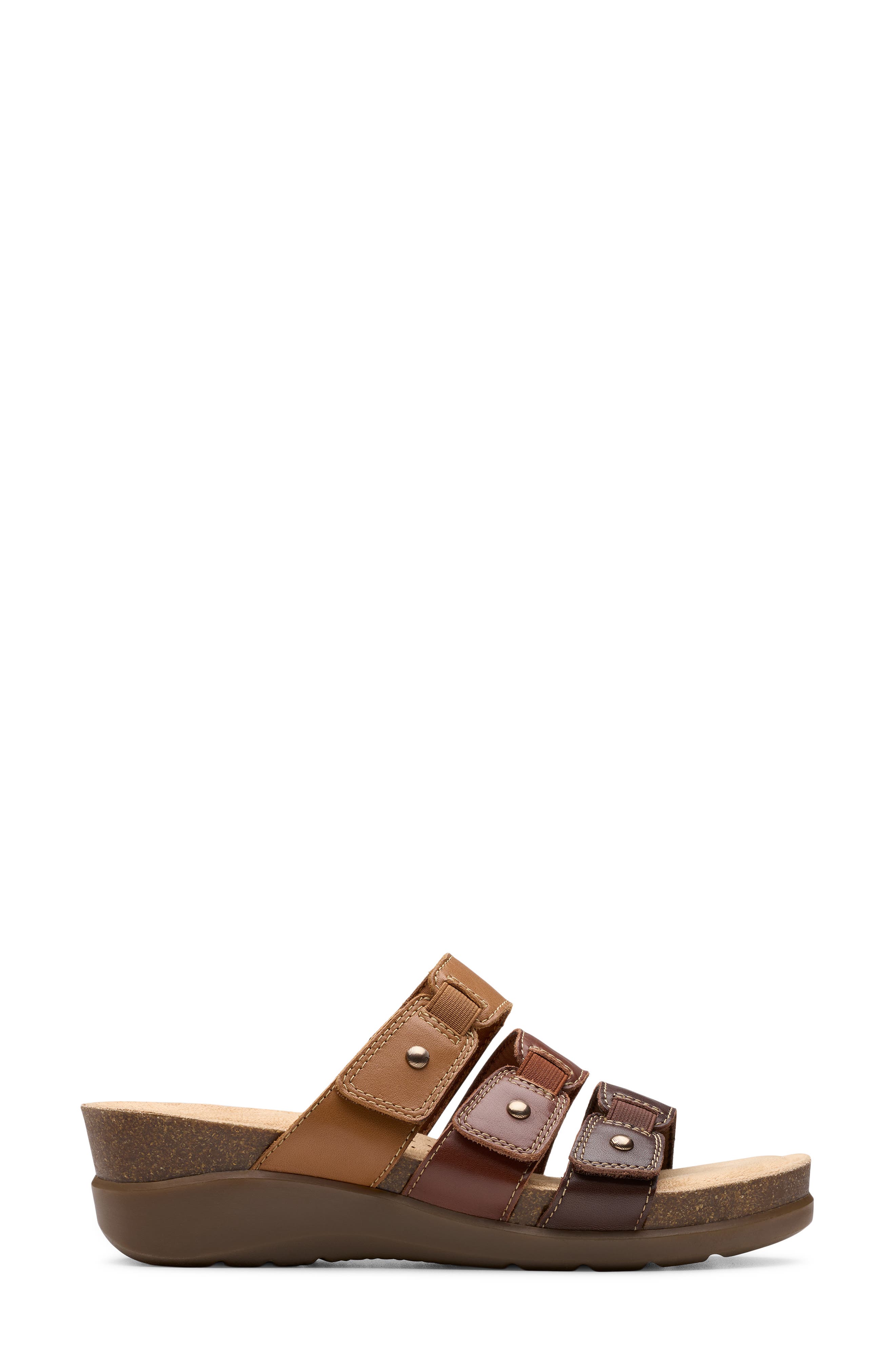 Clarks<sup>®</sup> Calenne Lily Slide Sandal, Alternate, color, Brown Multi