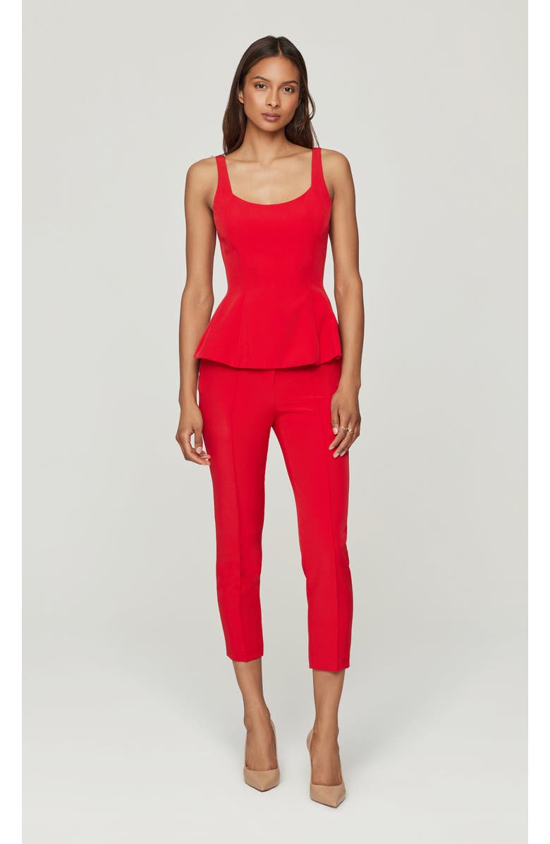 Generation Love Sofia Crepe Peplum Top, Alternate, color, Red