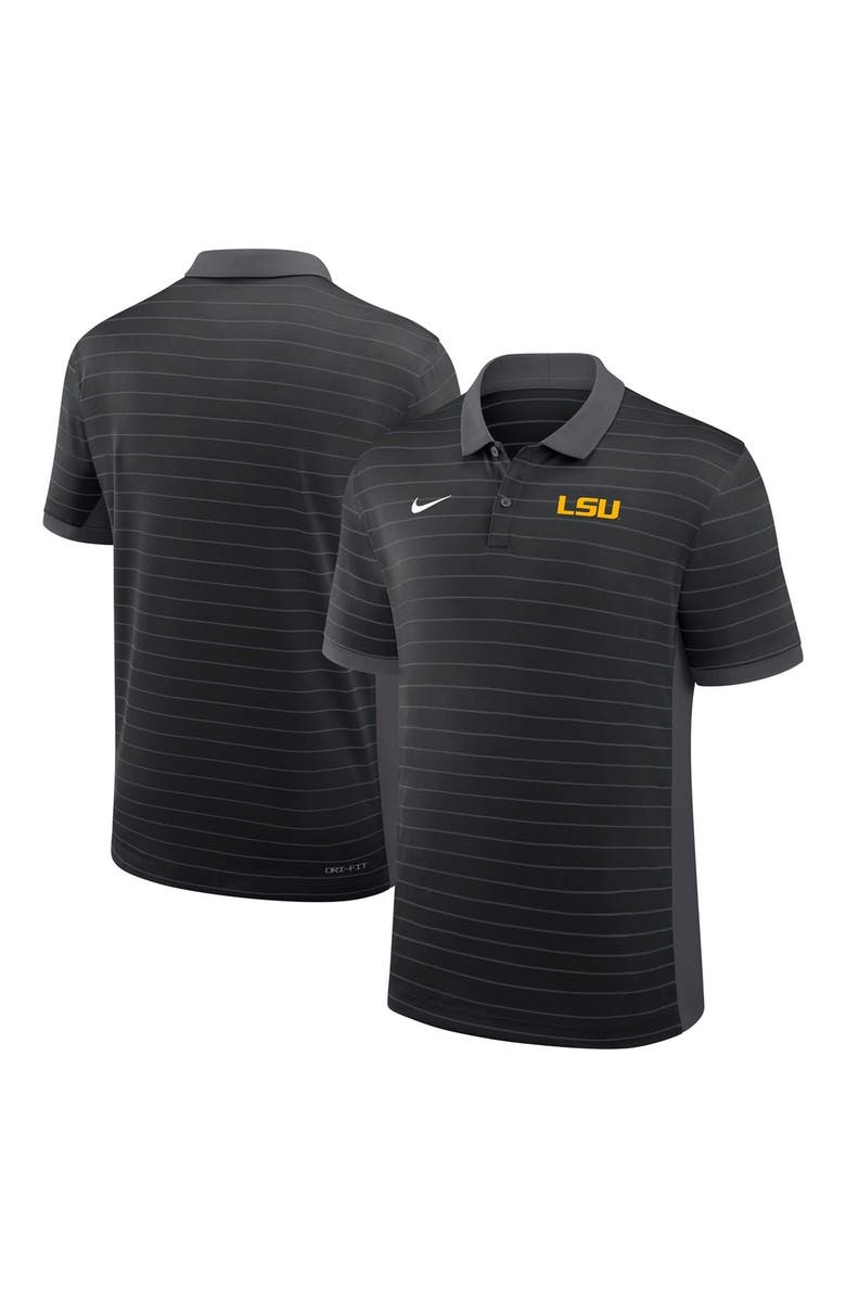 Nike Men's Nike Black LSU Tigers 2025 Early Season Coaches Sideline Victory Stripe Performance Polo, Main, color, Black